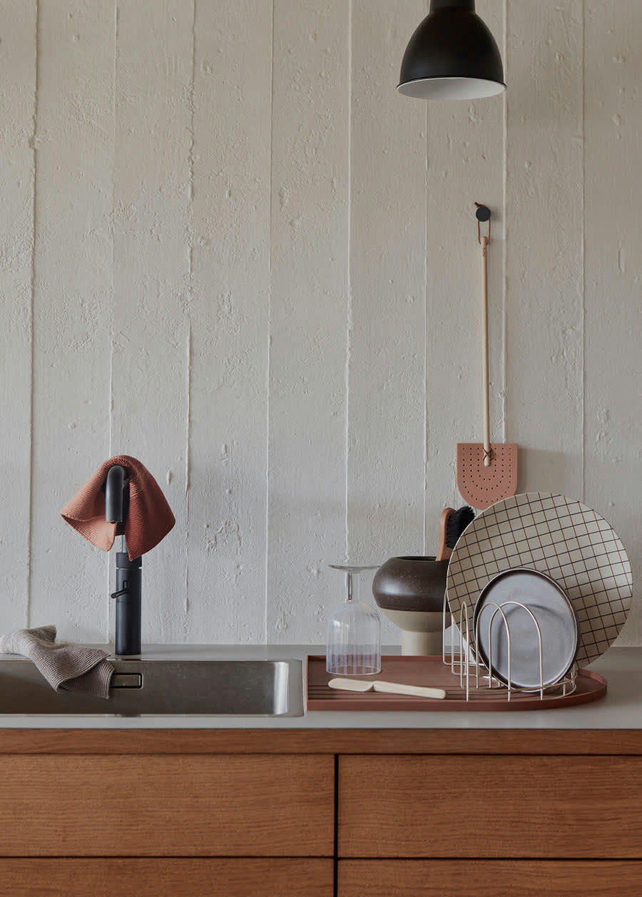 NIJI - Lot de 2 chiffons à vaisselle bleu en coton organique h25x25cm