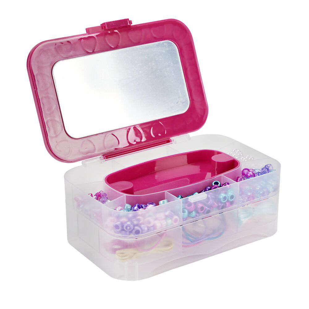 Coffret création de bijoux pour enfant avec boÎte à bijoux et présentoir