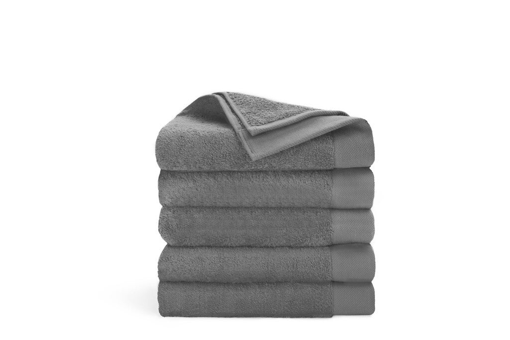 Walra - Baddoek Remade Cotton - 5x 50x100 cm - Antraciet