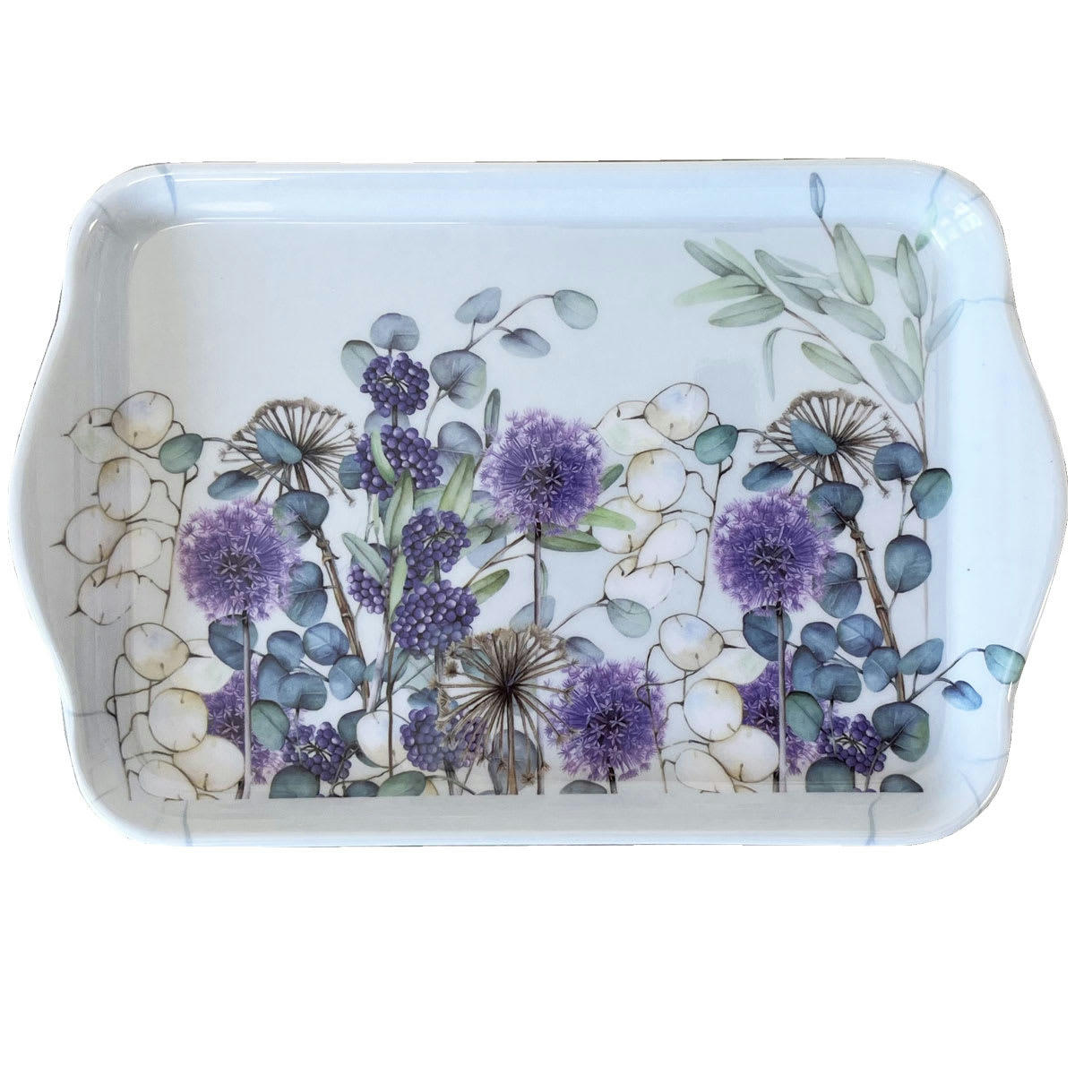 - Mini plateau Lunaria rectangulaire en mélamine - 20.5 x 13.5 cm