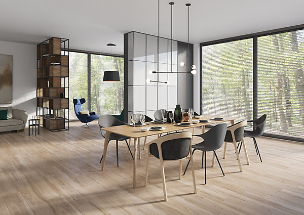20x120 Acero Sabbia Carrelage Parquet Rectifié - Allocarrelage