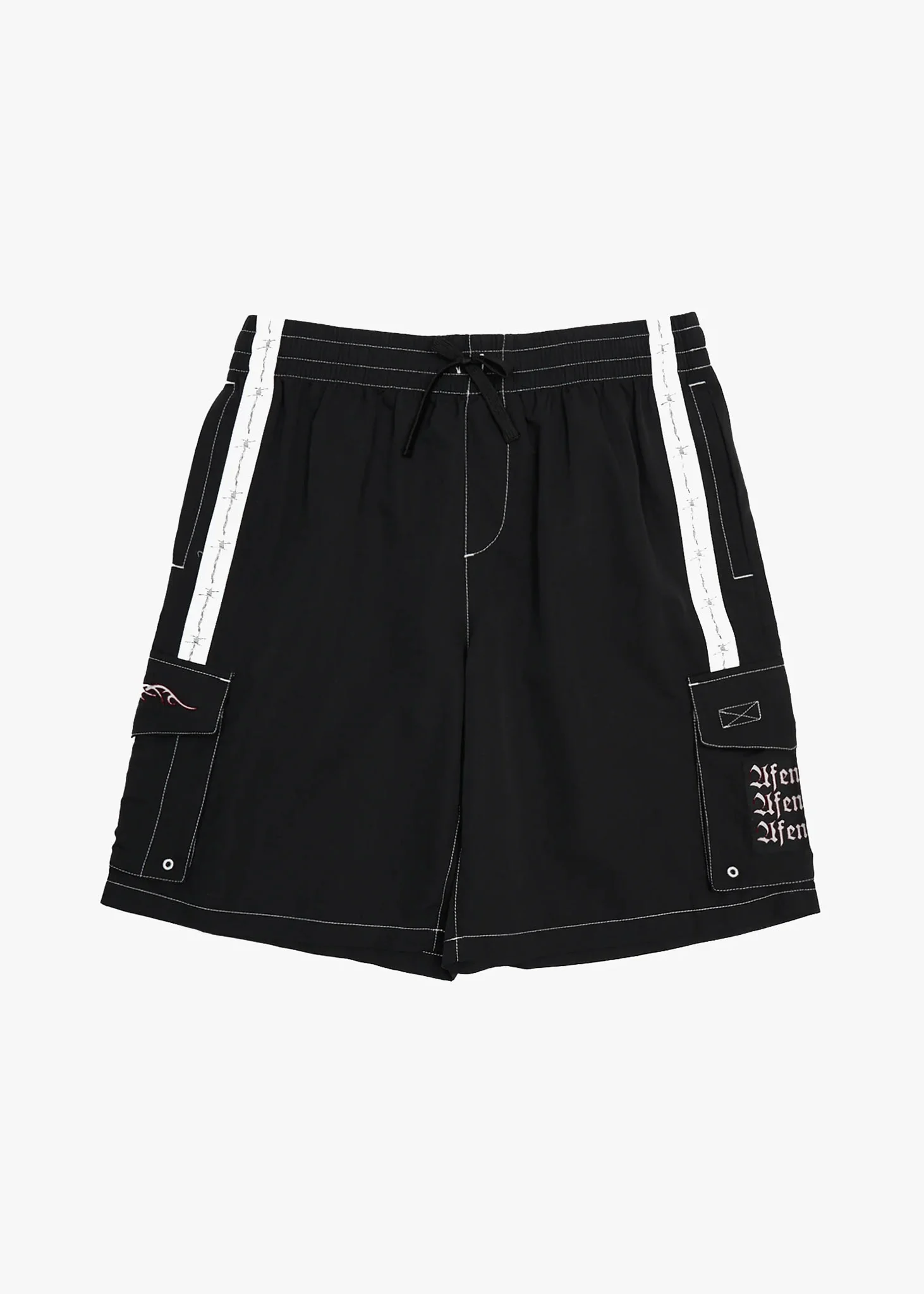 AFENDS Mens Moments - Cargo Swim Short 21 - Black