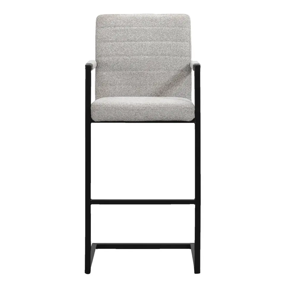 Barkruk Lizzy - boucl&eacute; - lichtgrijs