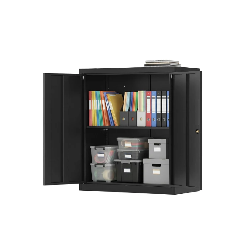 Armoire de bureau en acier 2 portes, 80 x 40 x 90 cm
