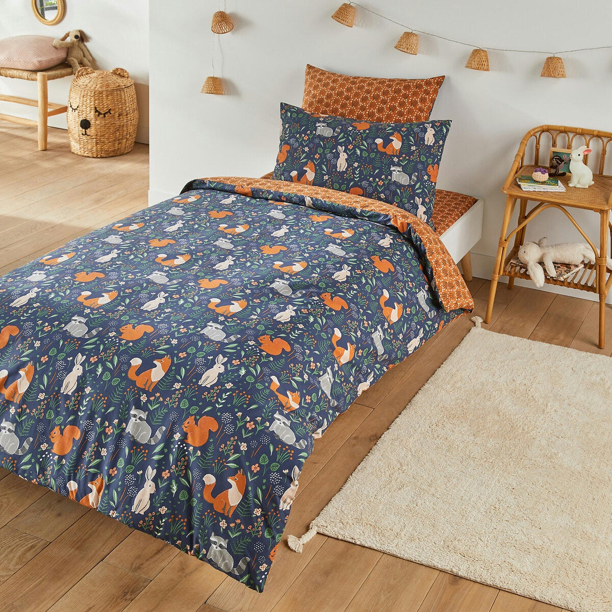 Drap-housse enfant en coton, Dans les bois