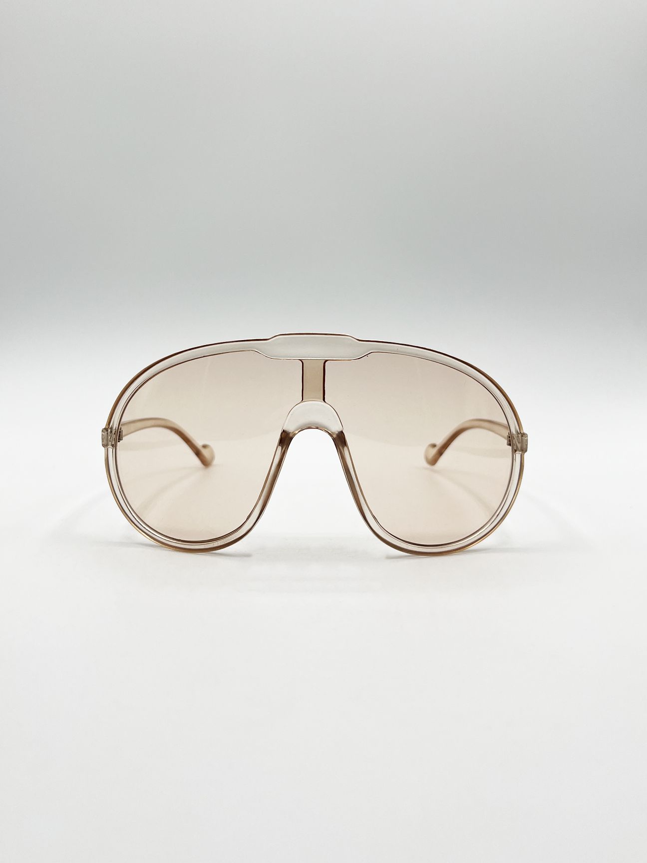 SVNX Wave Mask Sunglasses in Champagne