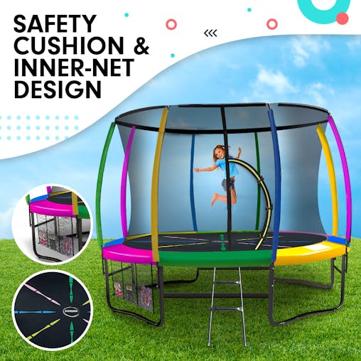 NNEDPE Kahuna Rainbow 8ft Trampoline