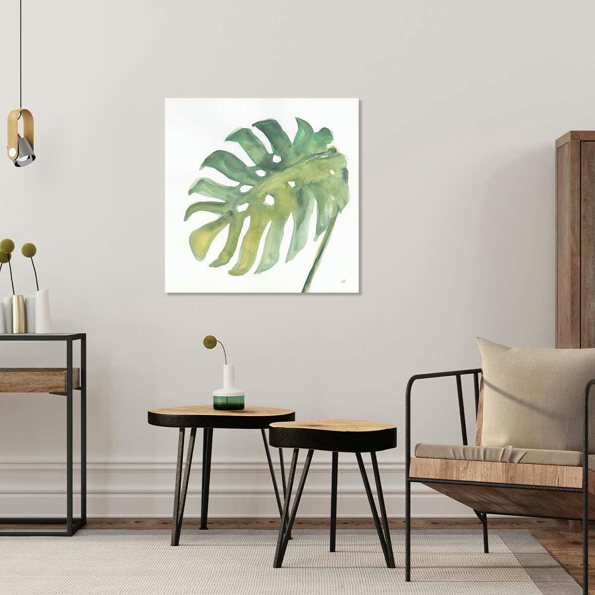 - Tableau Plame watercolor imprimé sur toile 50x50cm