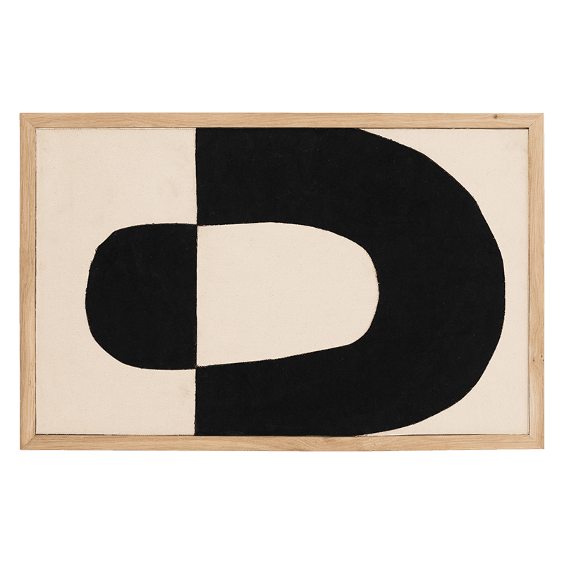 Urban Nature Culture wanddecoratie Ocaso B Black / Natural - 70x45x2.5cm