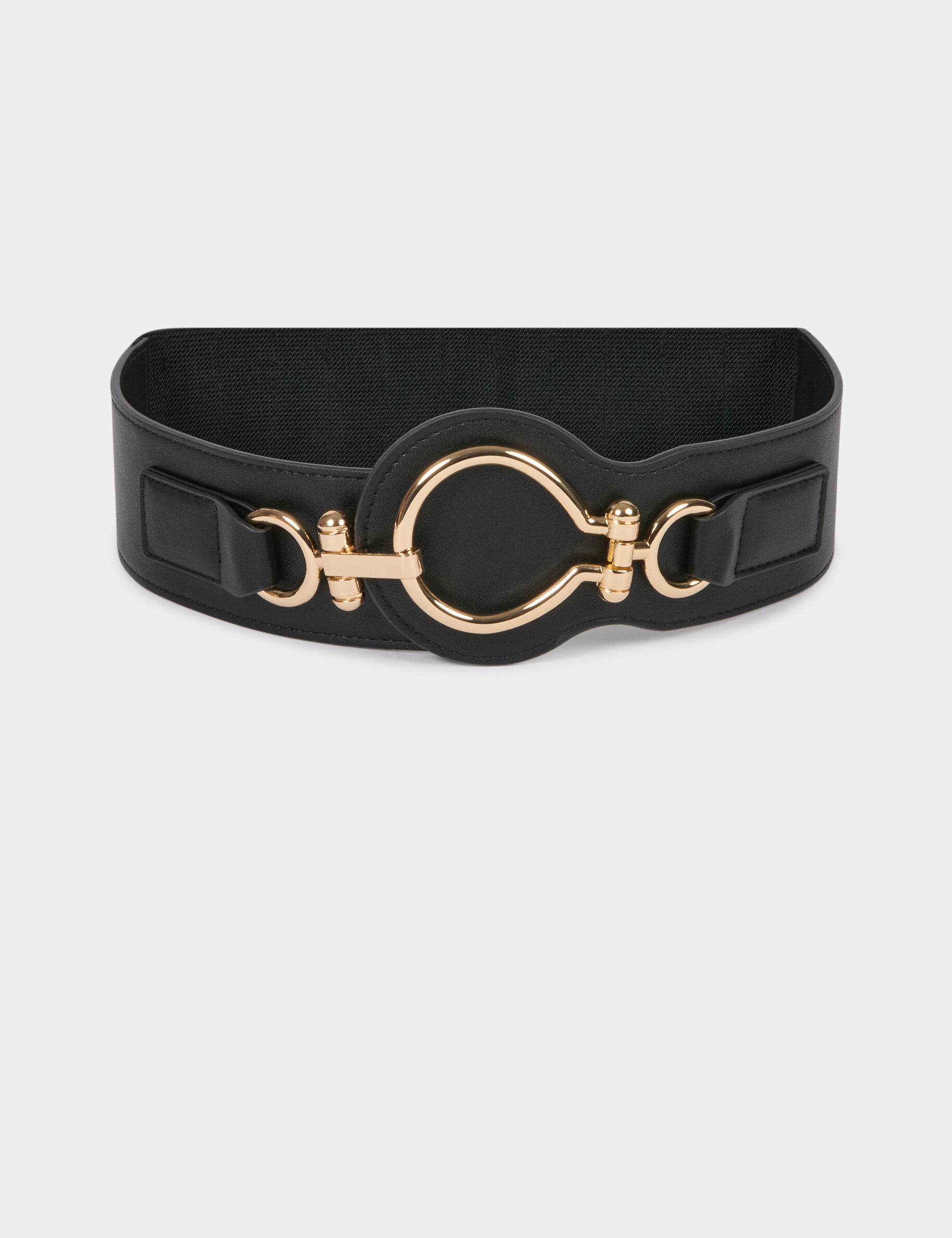 Wide Elasticated Belt Black Women
