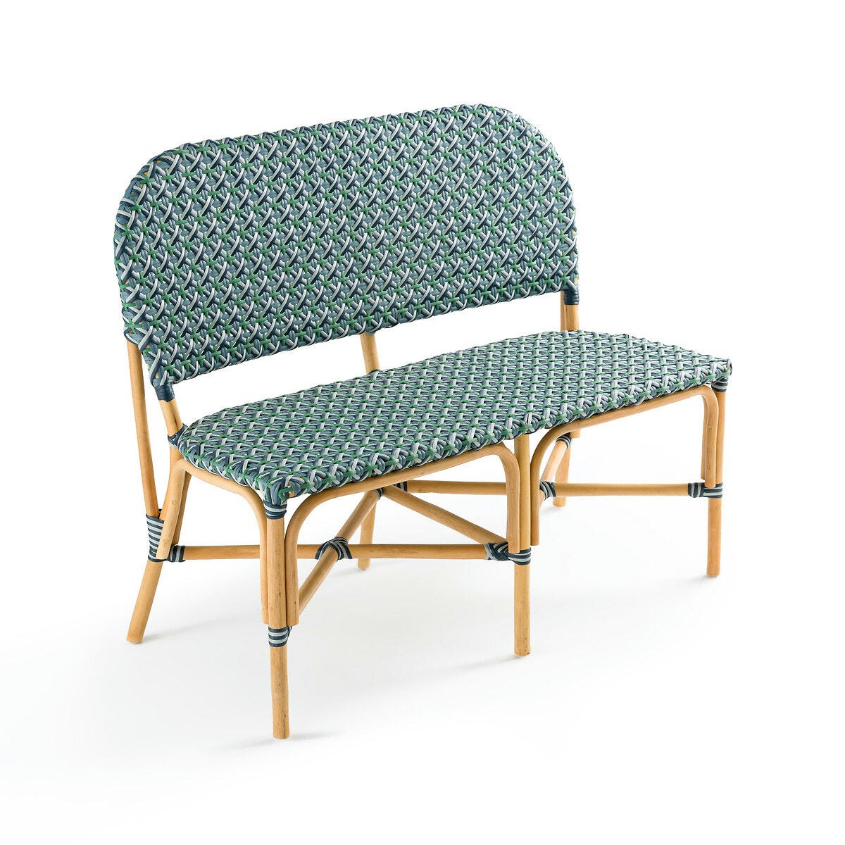 Banquette de table tressé et rotin, Musette