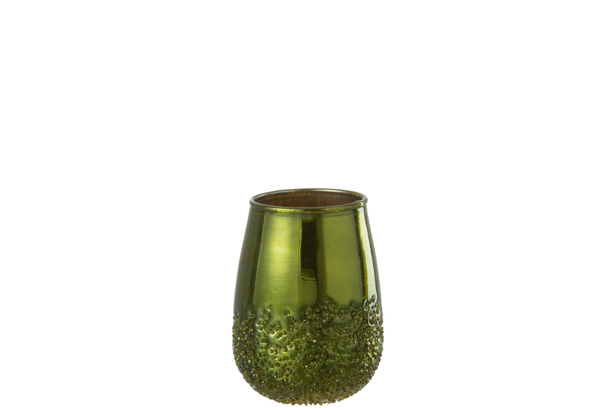 J-Line kaarshouder Spiegel - glas - groen - small - 2 stuks