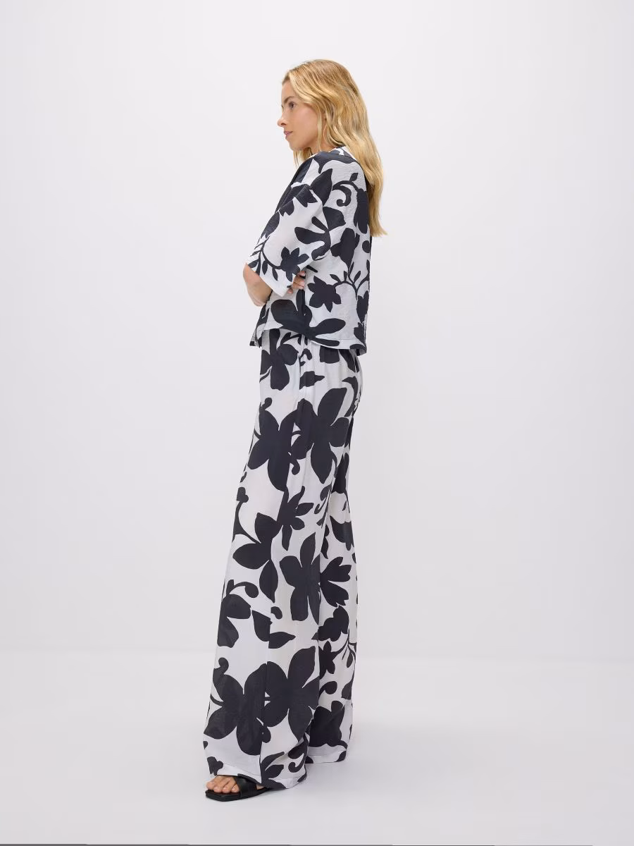 Patterned Palazzo Trousers