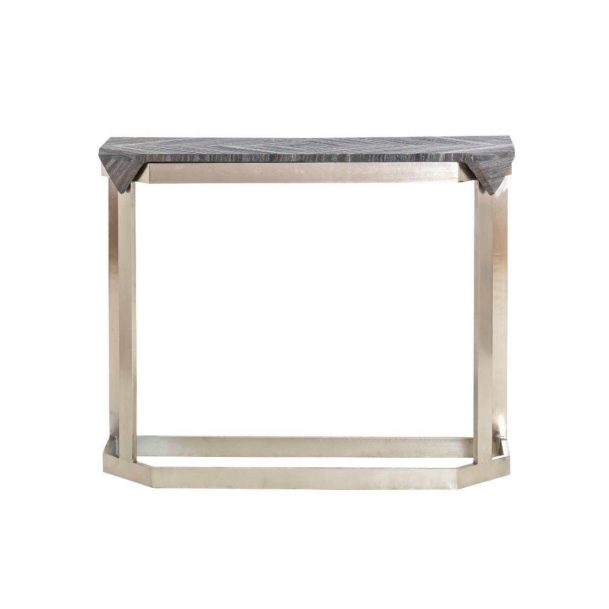 - Table console en marbre gris 100 cm