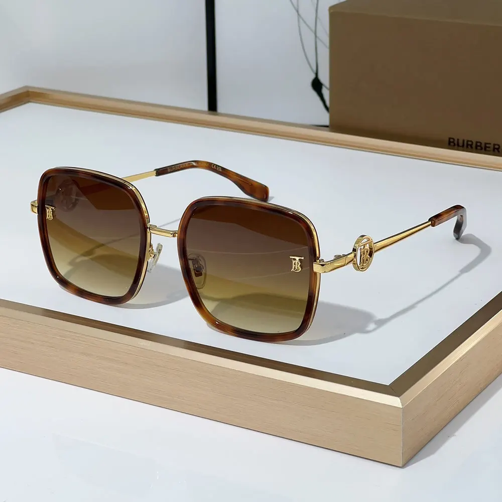 Buberry  Slim Hollowed out Logo on Mirror legs Sunglasses