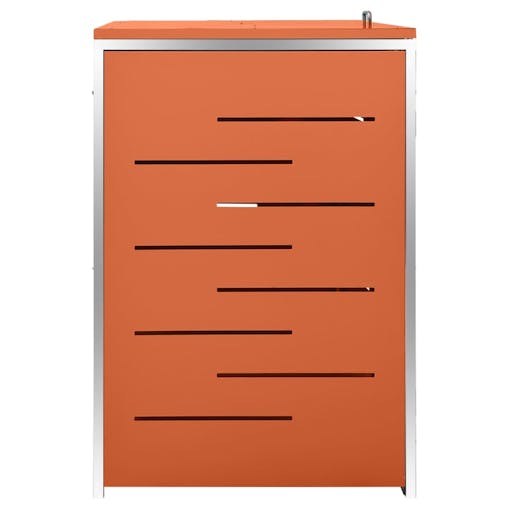NNEVL Quadruple Wheelie Bin Shed 276.5x77.5x115.5 cm Stainless Steel