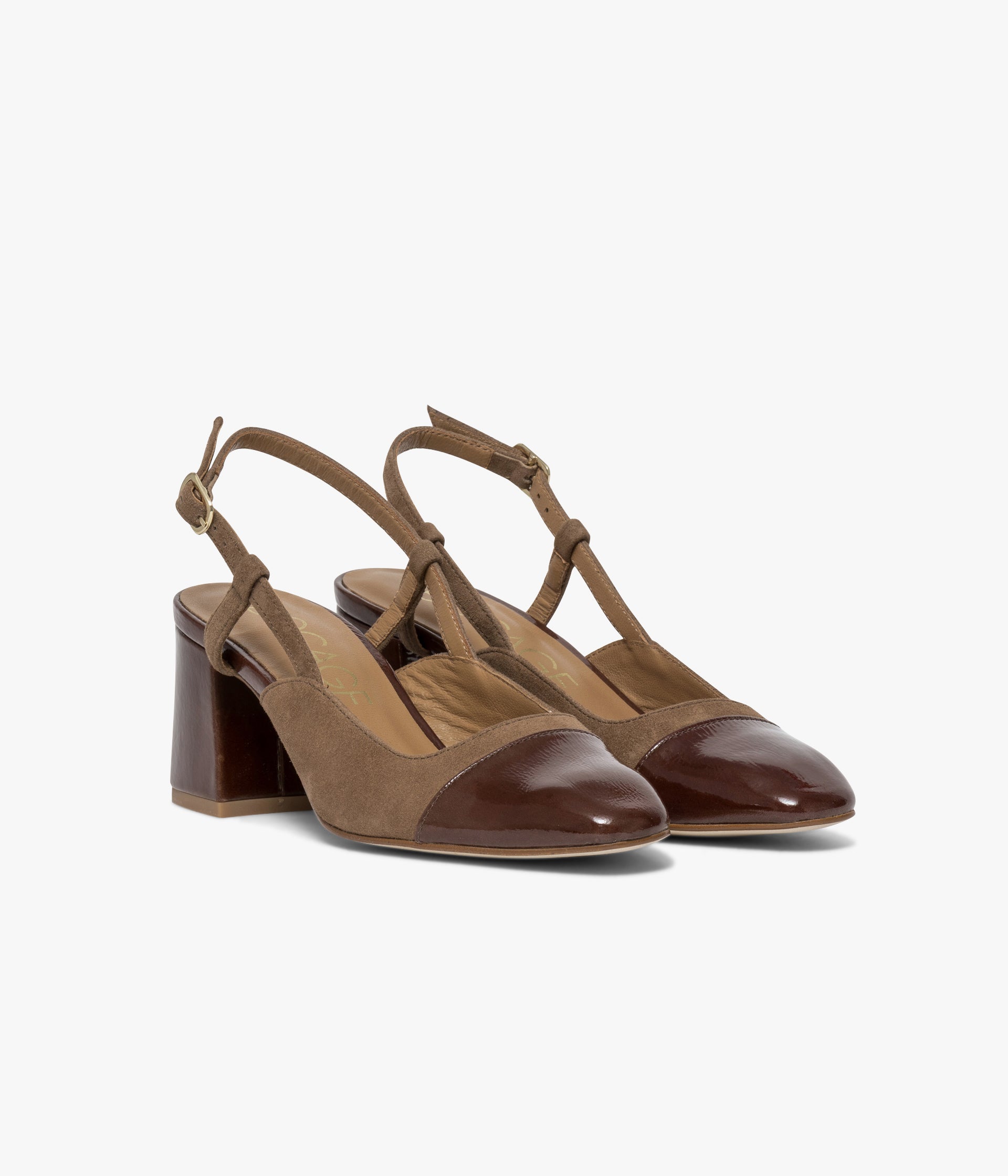 Escarpin slingback Denitsa taupe