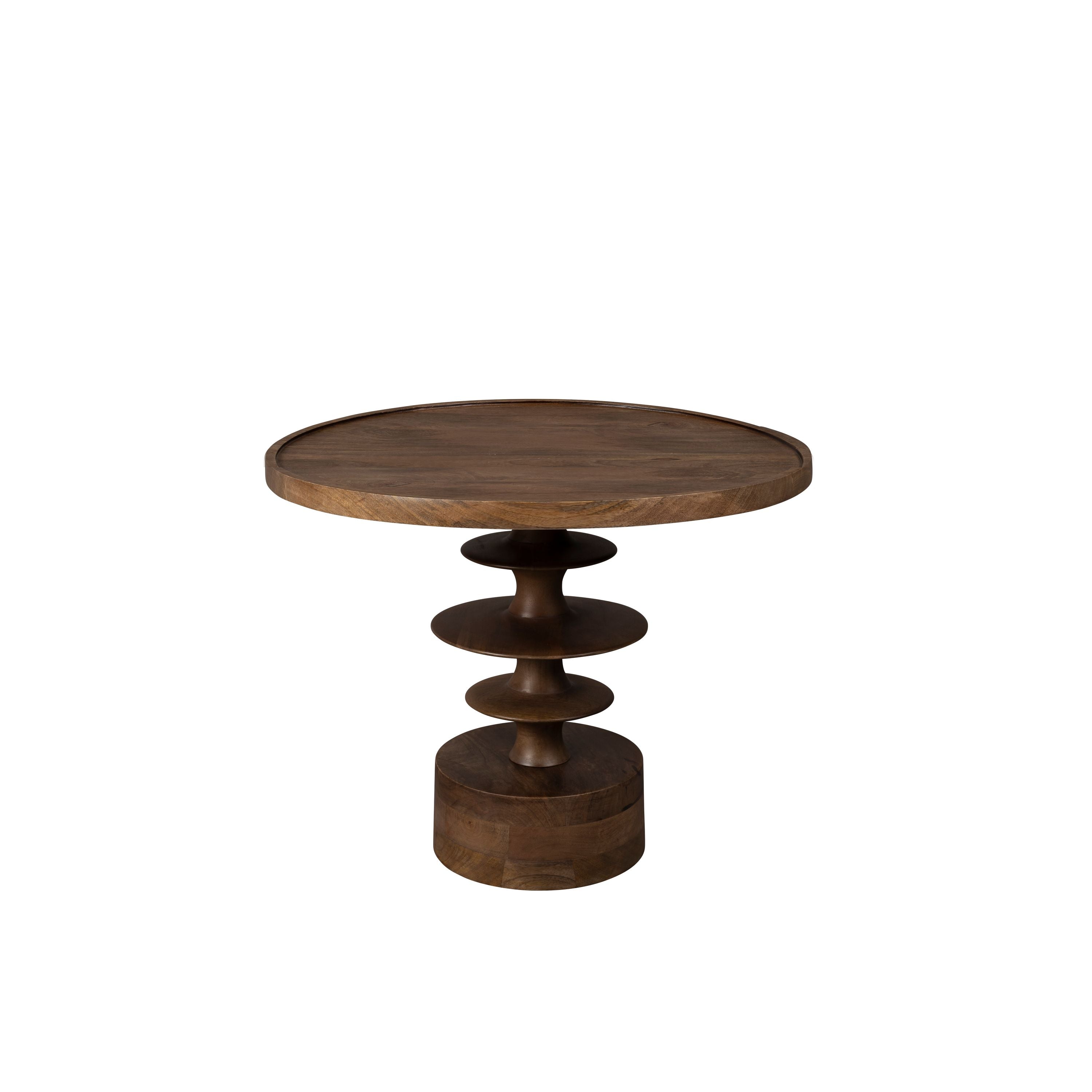 Dutchbone Cath Bijzettafel Rond 66 cm Mangohout - Bruin