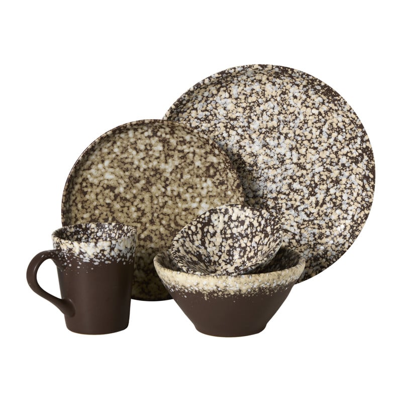 Ontbijtbord olivo - bruin - &Oslash;20x2.3 cm