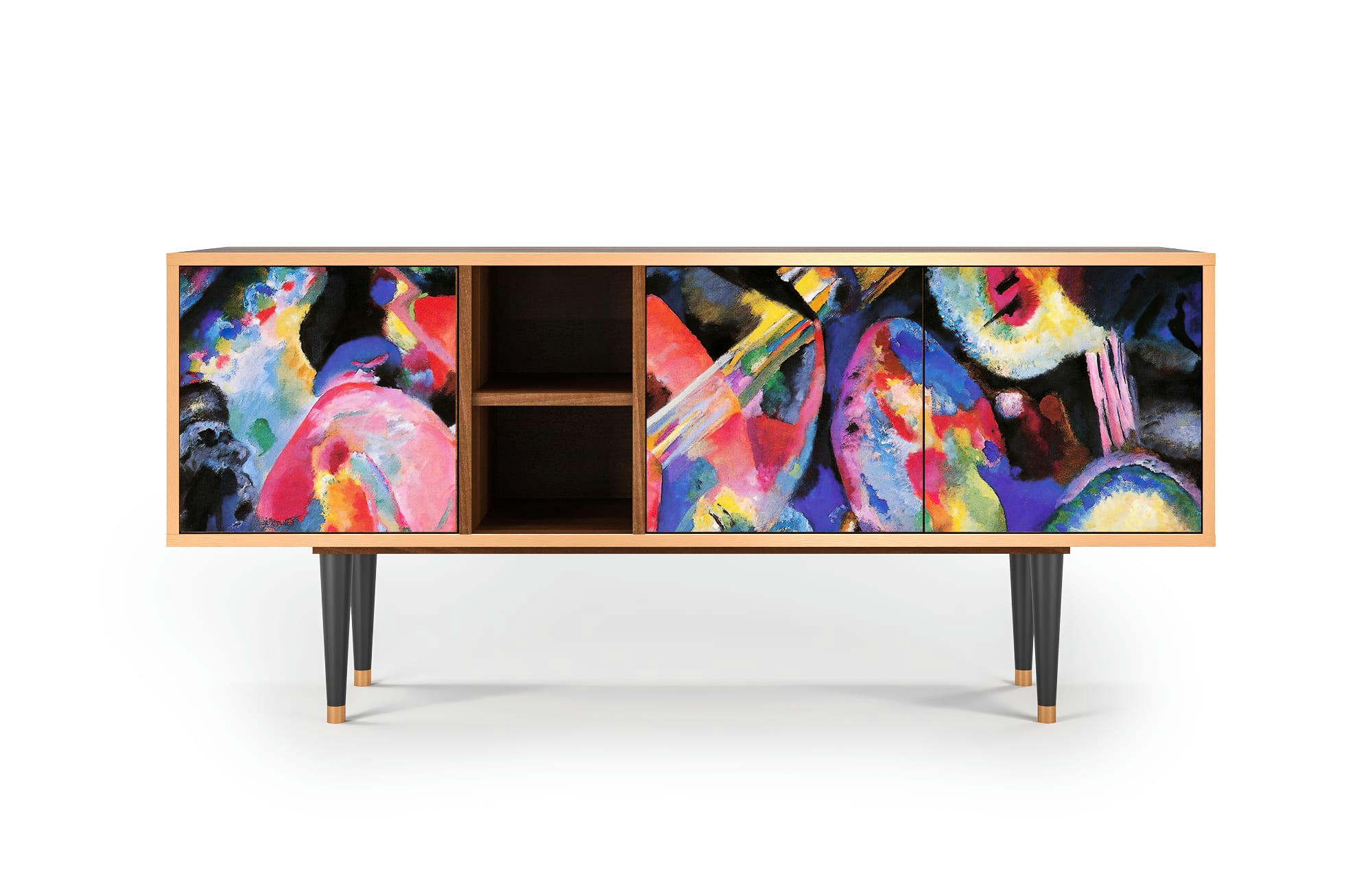 KANDINSKY - Meuble TV  multicolore 3 tiroirs L 150 cm