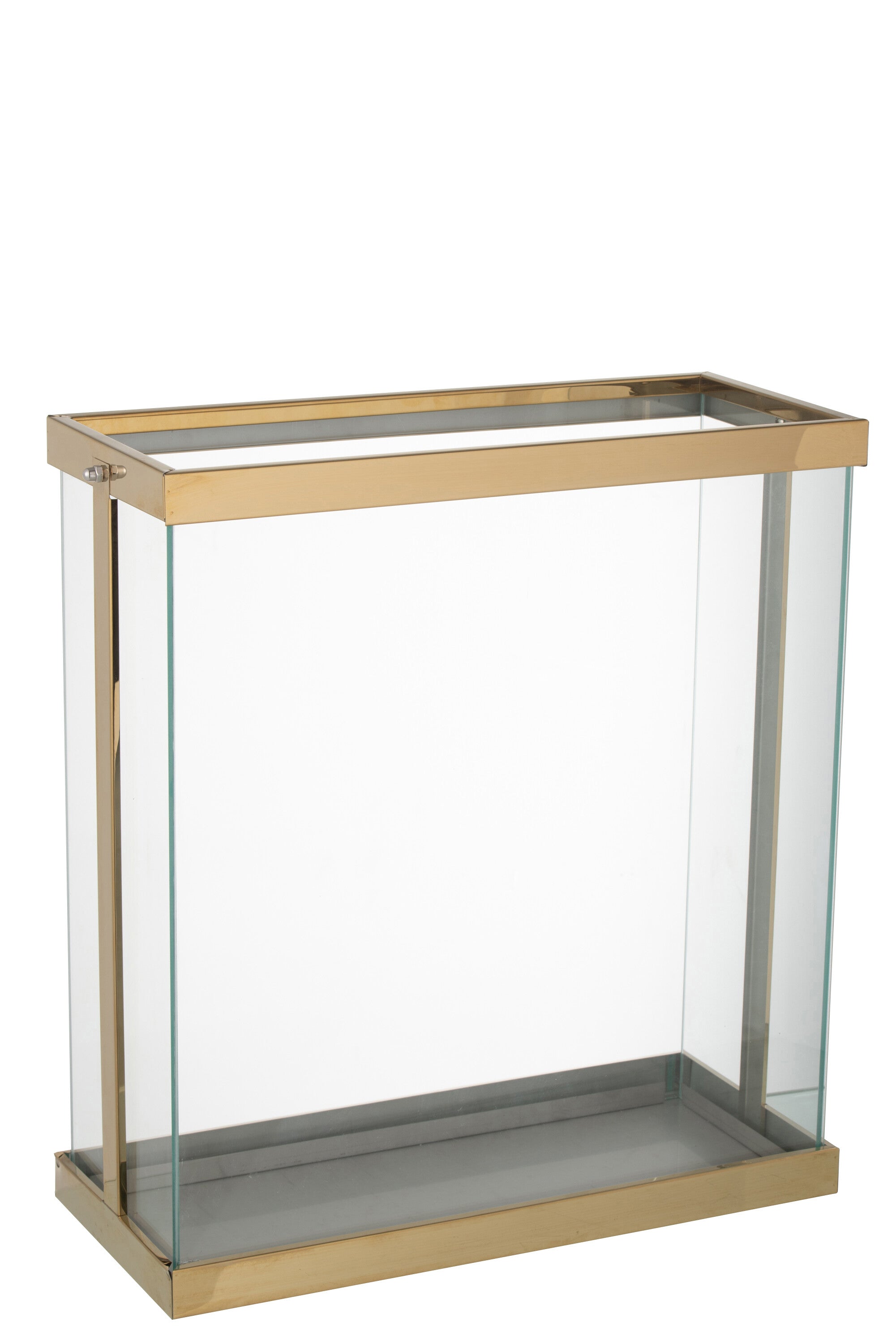 J-Line lantaarn Rechthoekig Enma - ijzer/glas - goud -large