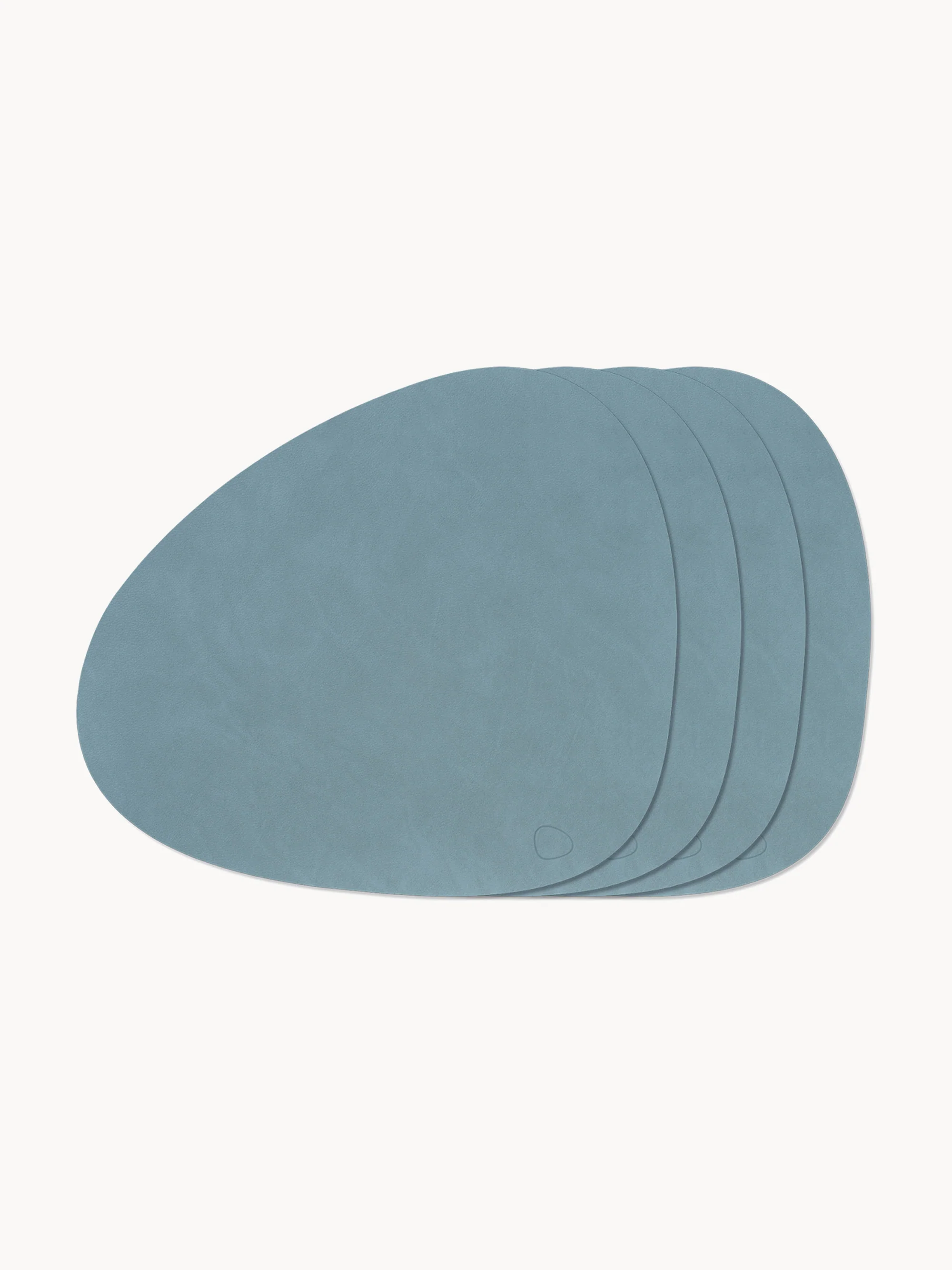 Asymmetrische Leder-Tischsets Curve, 4er-Set