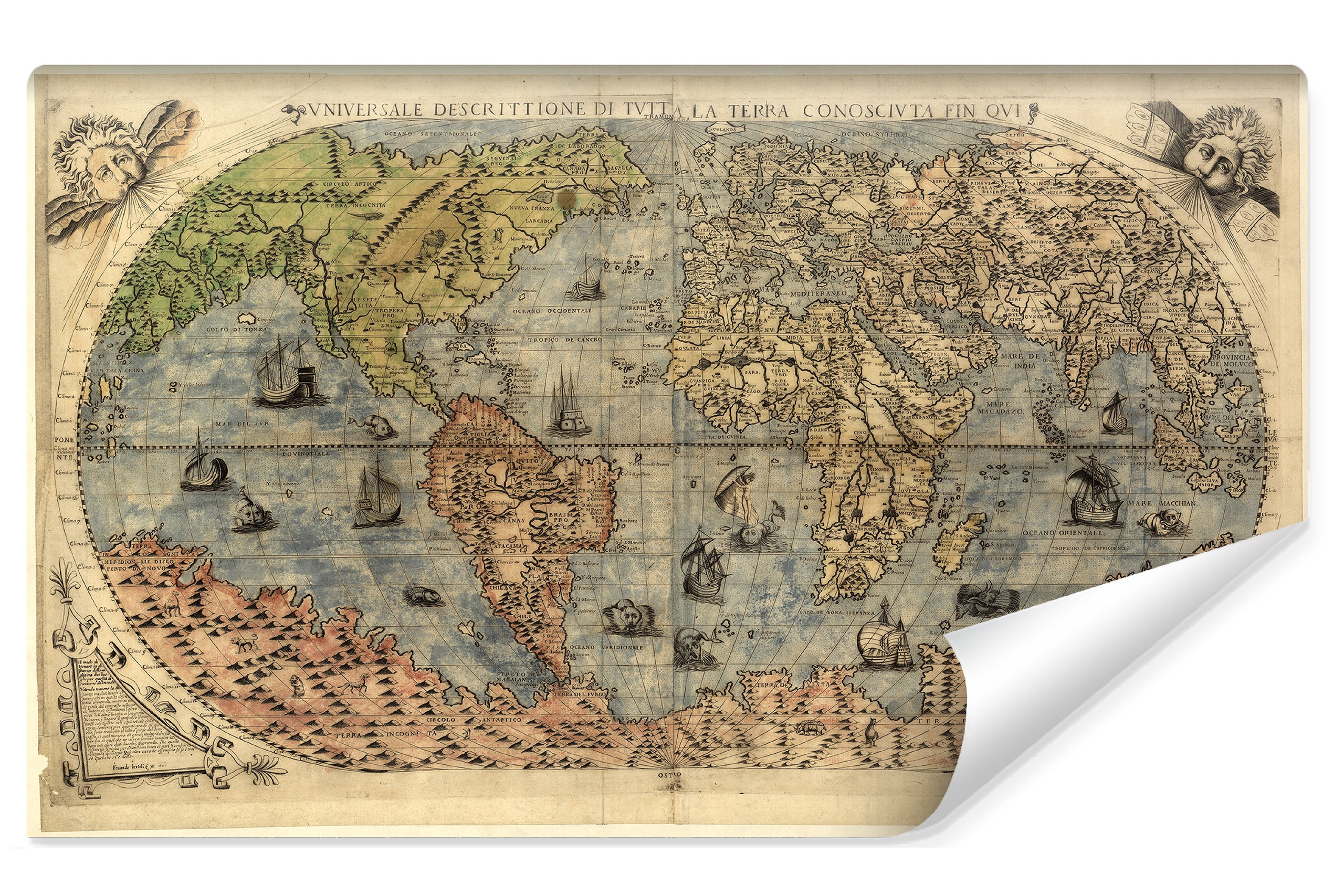 Fototapeta Mapa Świata Starożytnego 90x60cm