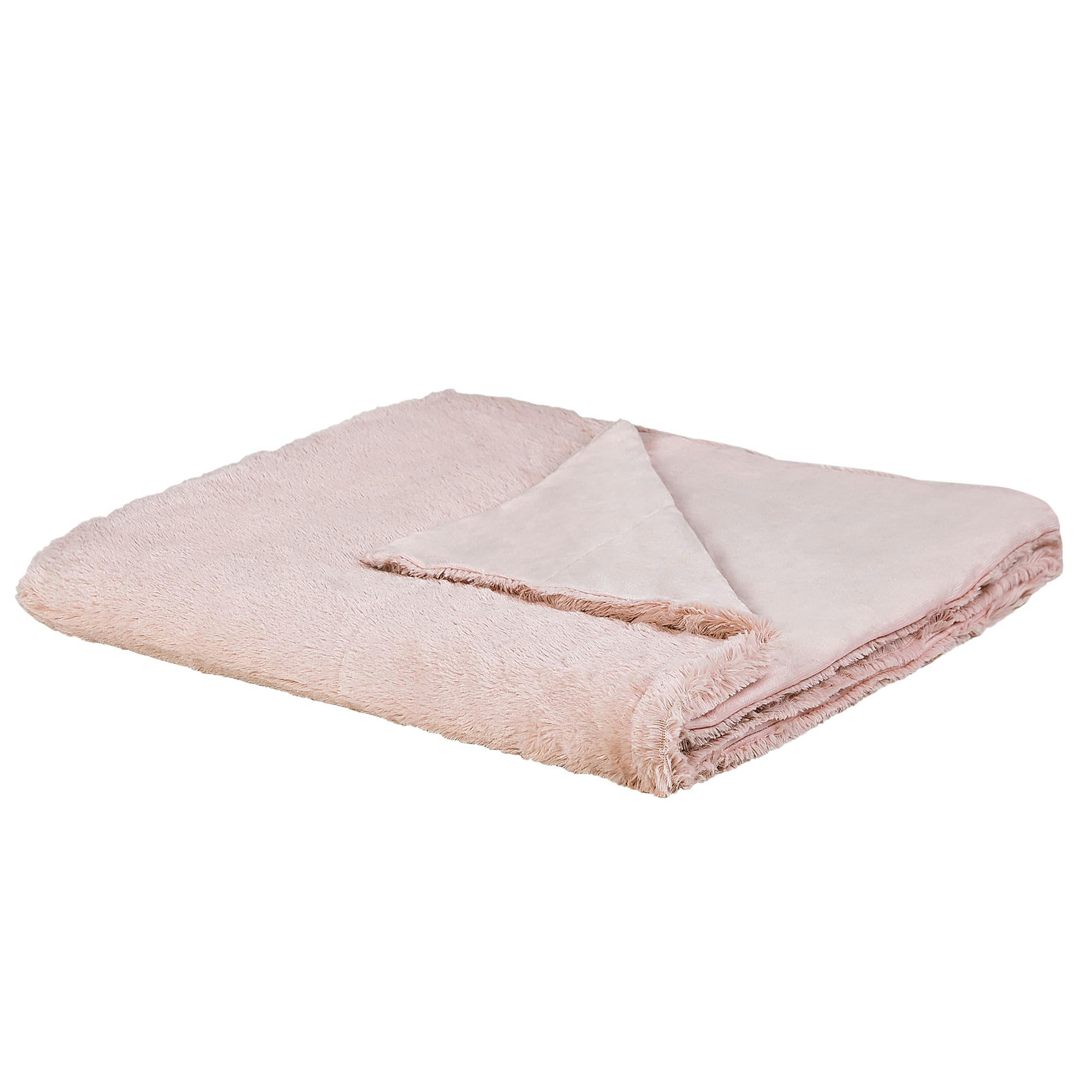 GELIK - Couverture en polyester rose 200x180cm