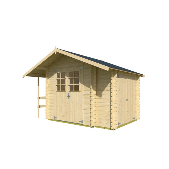Blockbohlenhaus »Vilano«, BxHxT: 352, 5 x 228 x 240 cm (Außenmaß inkl. Dachüberstand)