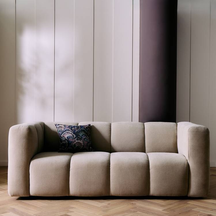 Habitat Kristen Fabric 3 Seater Sofa - Cream