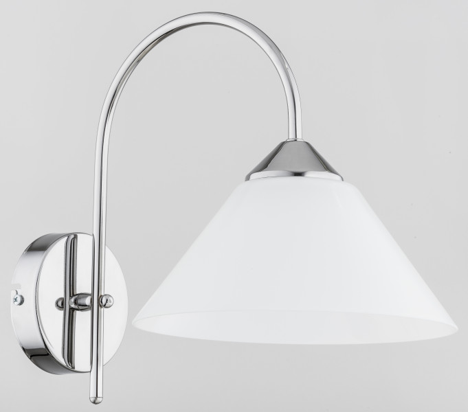 Kinkiet chromowany biały TAPER 1xE27x15W wym:28x22x32cm IP20 Alfa