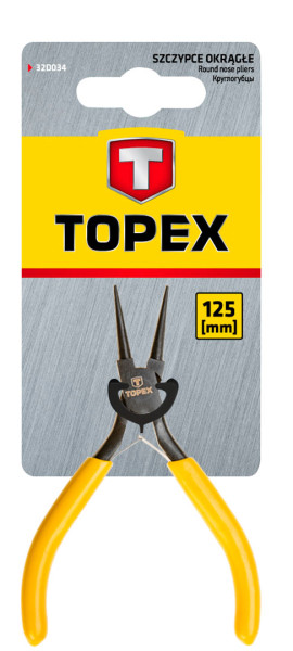 Szczypce precyzyjne okrągłe 125mm TOPEX 32D034