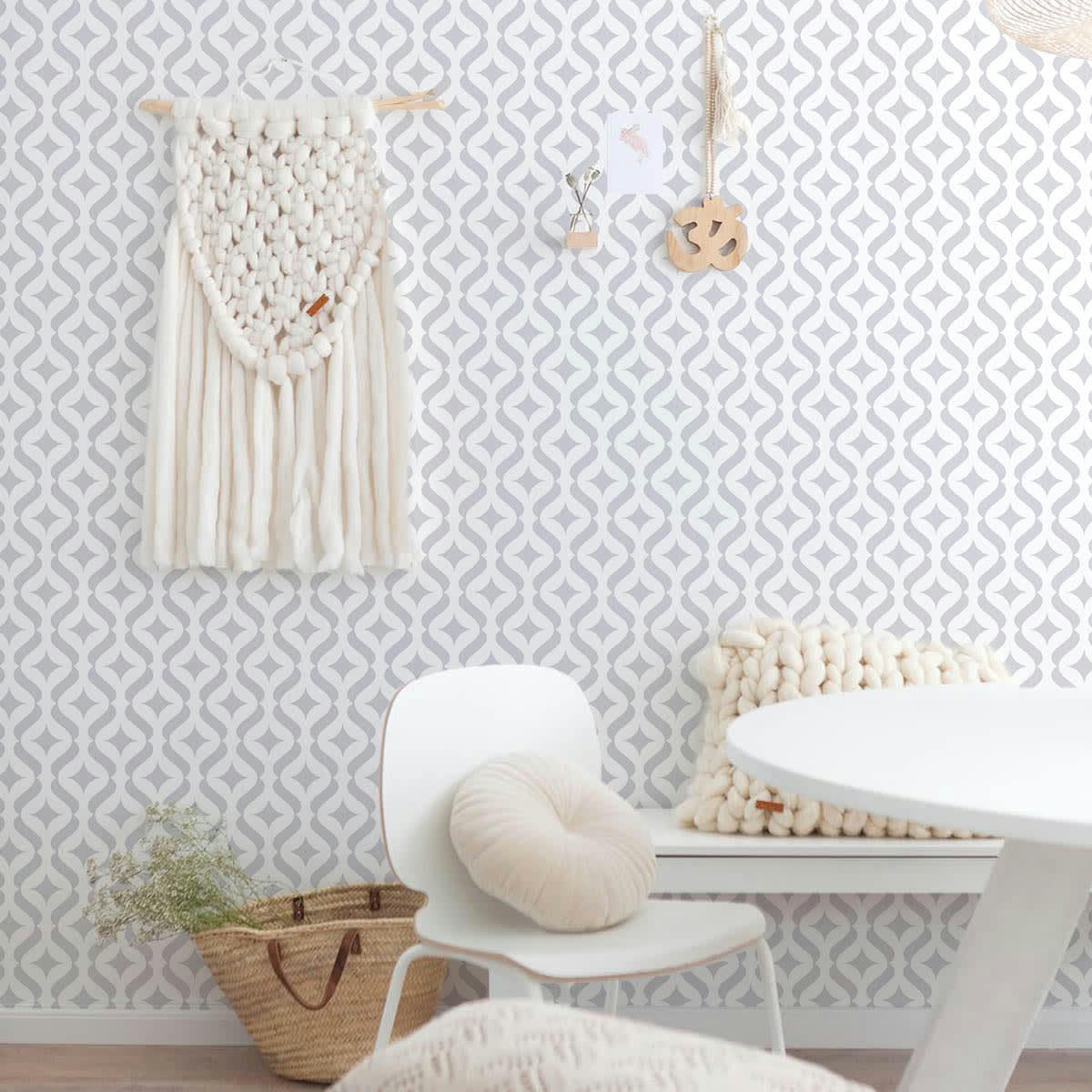 MODERN - Papier peint vinyle adhésif moderne gris cendré 50x300 cm