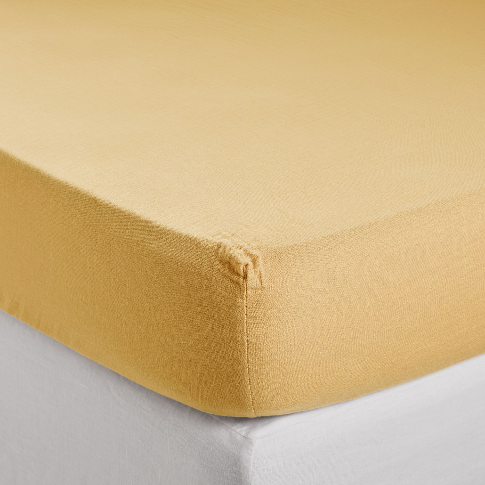 Madura Hoeslaken Lou strogeel 140x200 cm