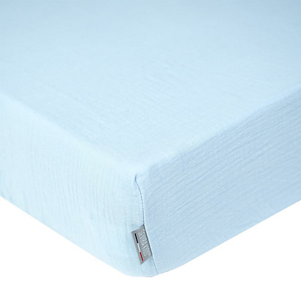 Drap housse uni en gaze de coton