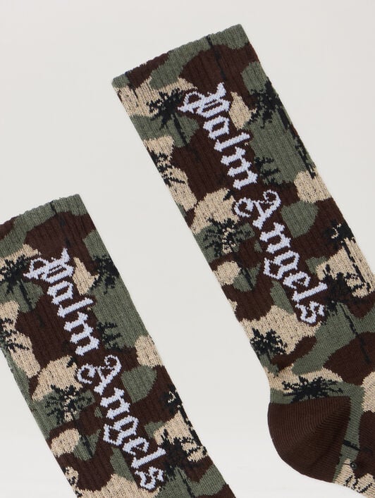 Camo Palms High Socks
