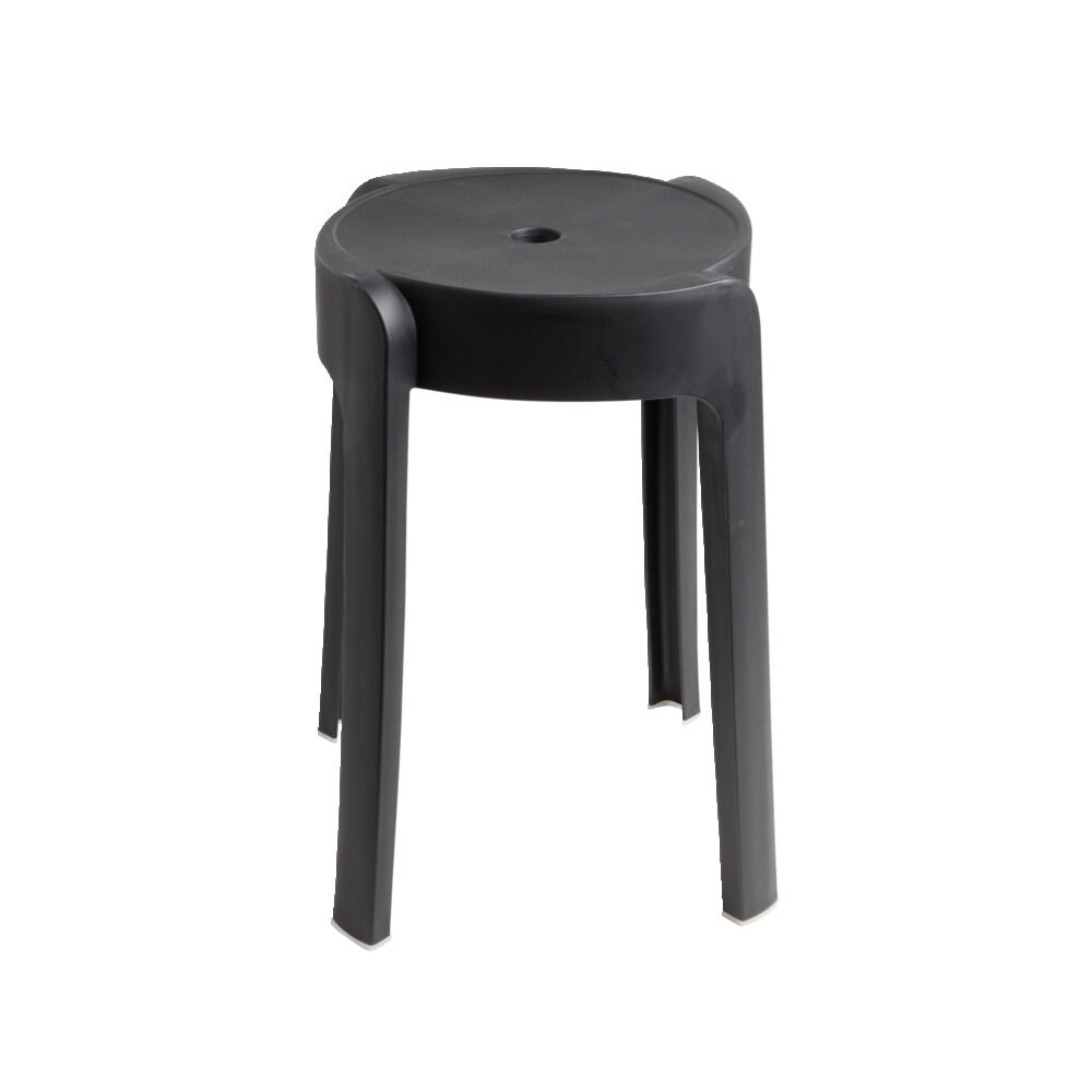 Tabouret plastique noir Firsty Ø26xH46cm