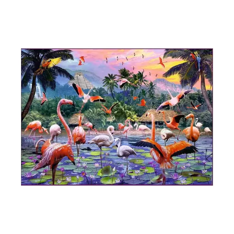 Puzzle Pinke Flamingos