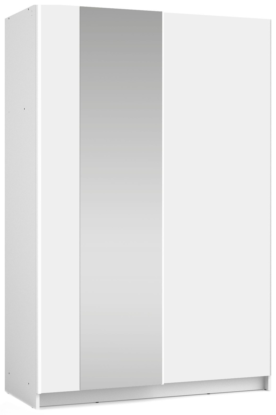 Biała szafa przesuwna 120 cm z lustrem SOLFY