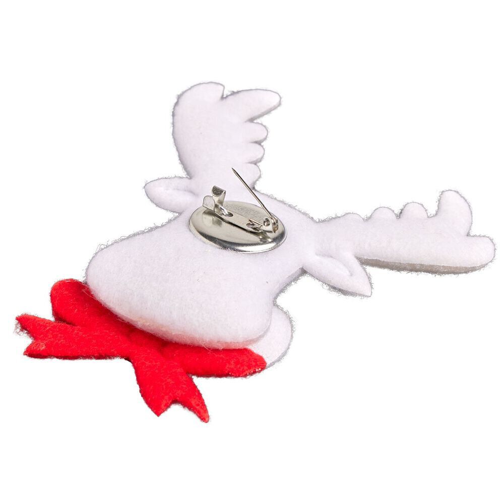 Badge lumineux No&euml;l rouge et blanc (4 modèles)