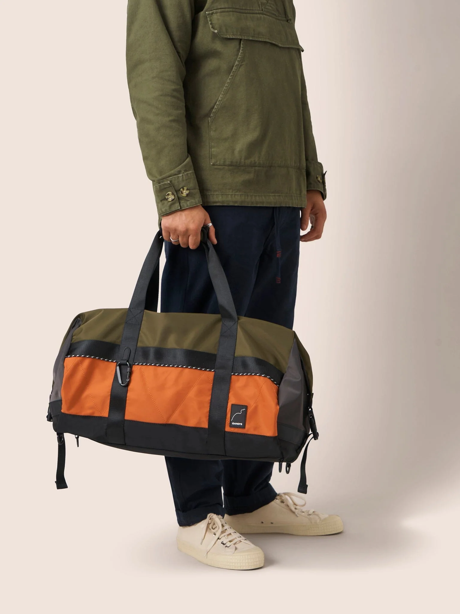 Urban Trek Recycled Modular Weekend Duffle Bag in Khaki