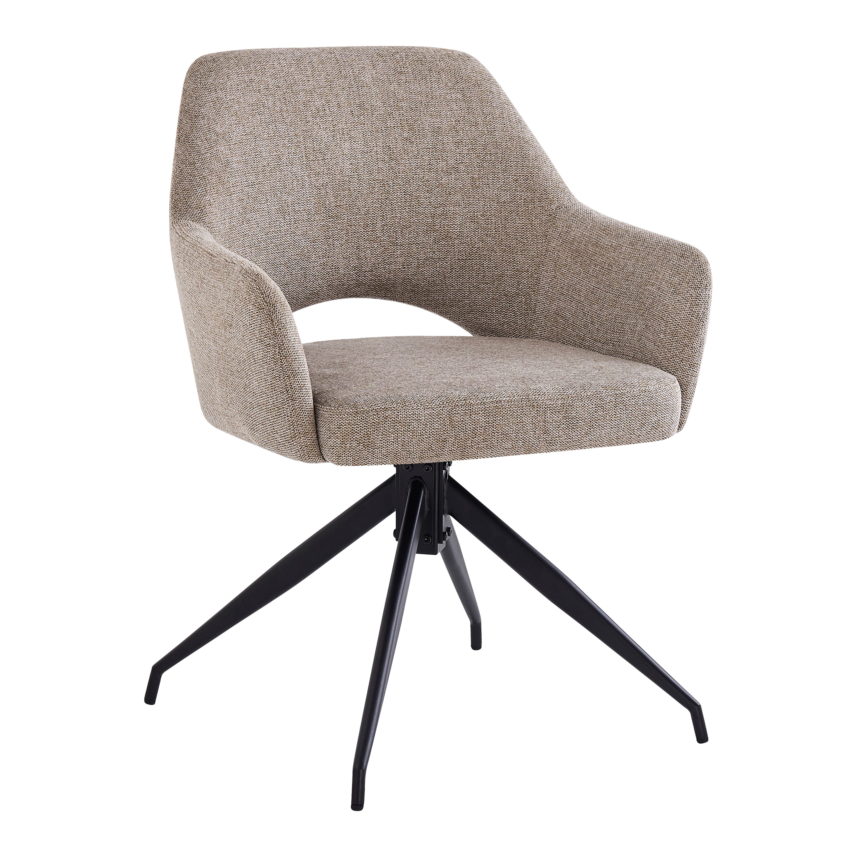 by fonQ Gap Draaibare Eetkamerstoel - Taupe / Zwart