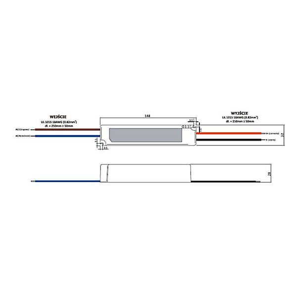 Alimentation LED DC12V 35W 3A étanche IP67 GLP