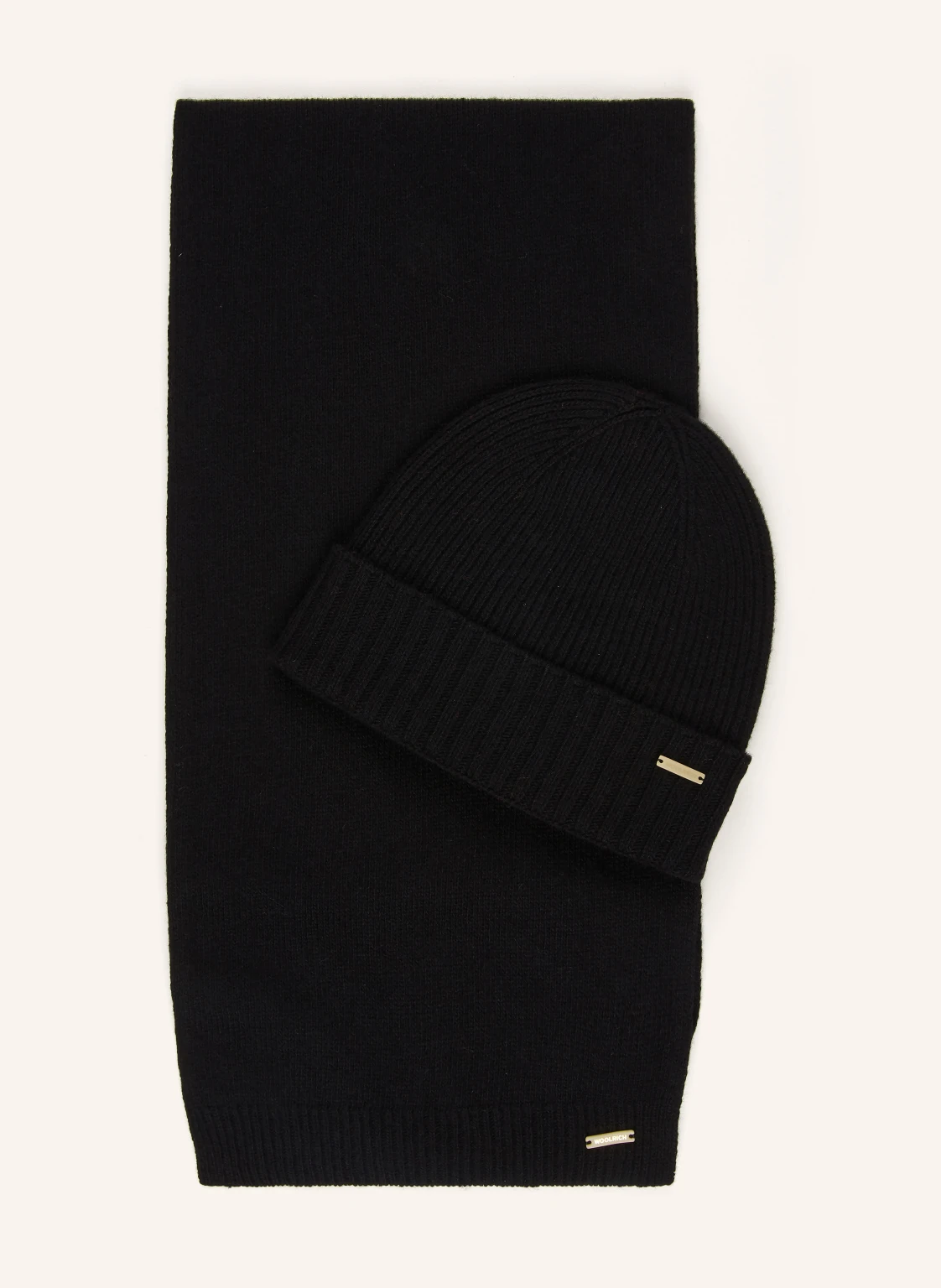 WOOLRICH Set: Schal und Mütze mit Geschenkbox