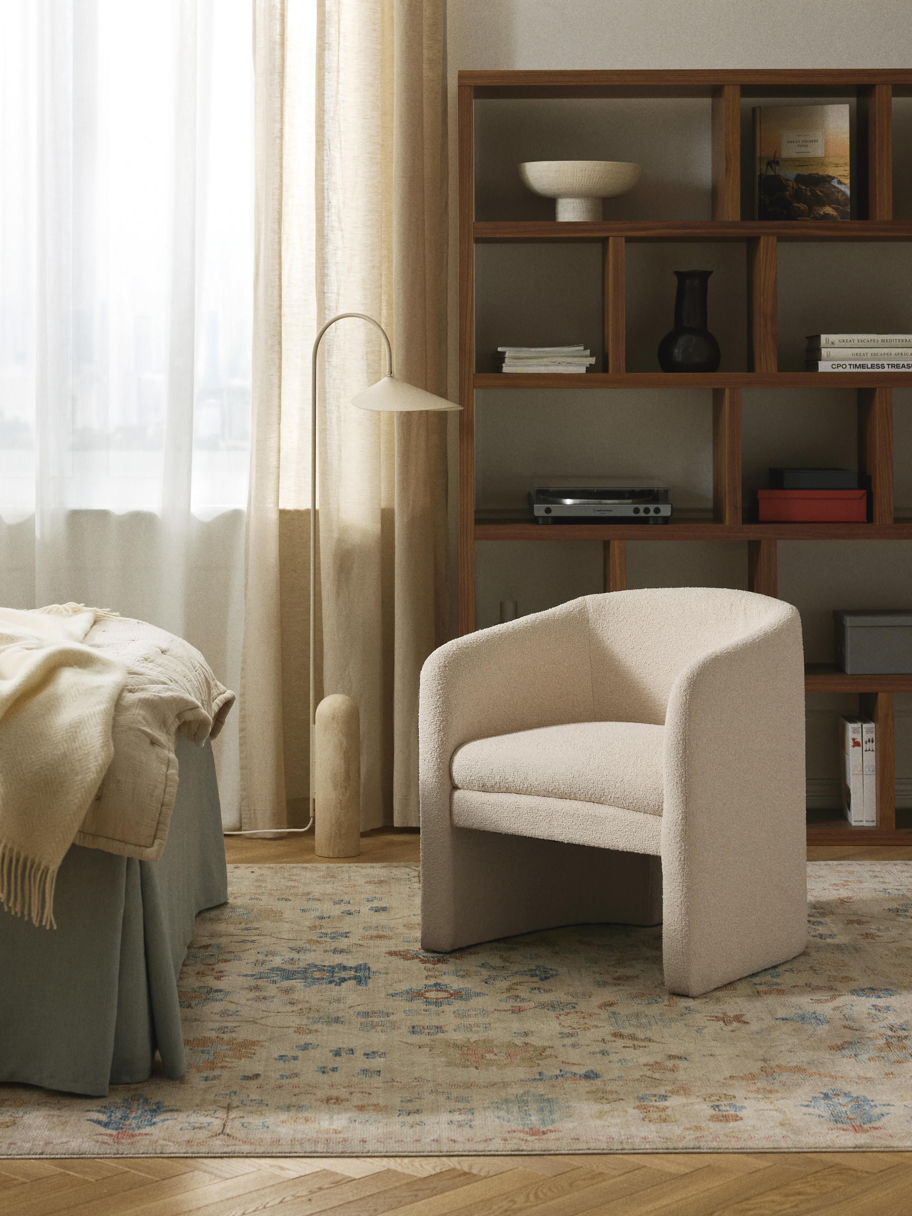 Bouclé-Loungesessel Mairo