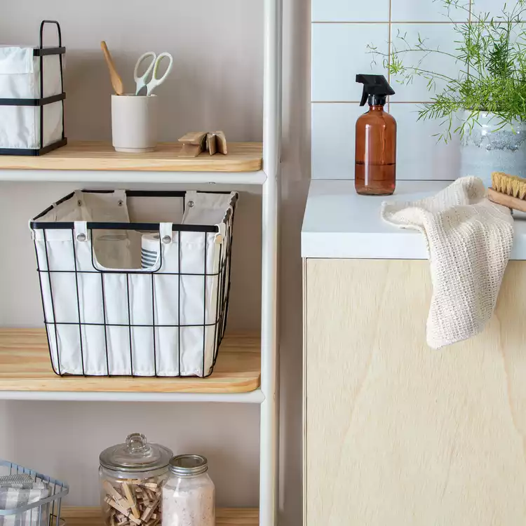 Habitat 36 Litre Industrial Wire Storage Basket - White