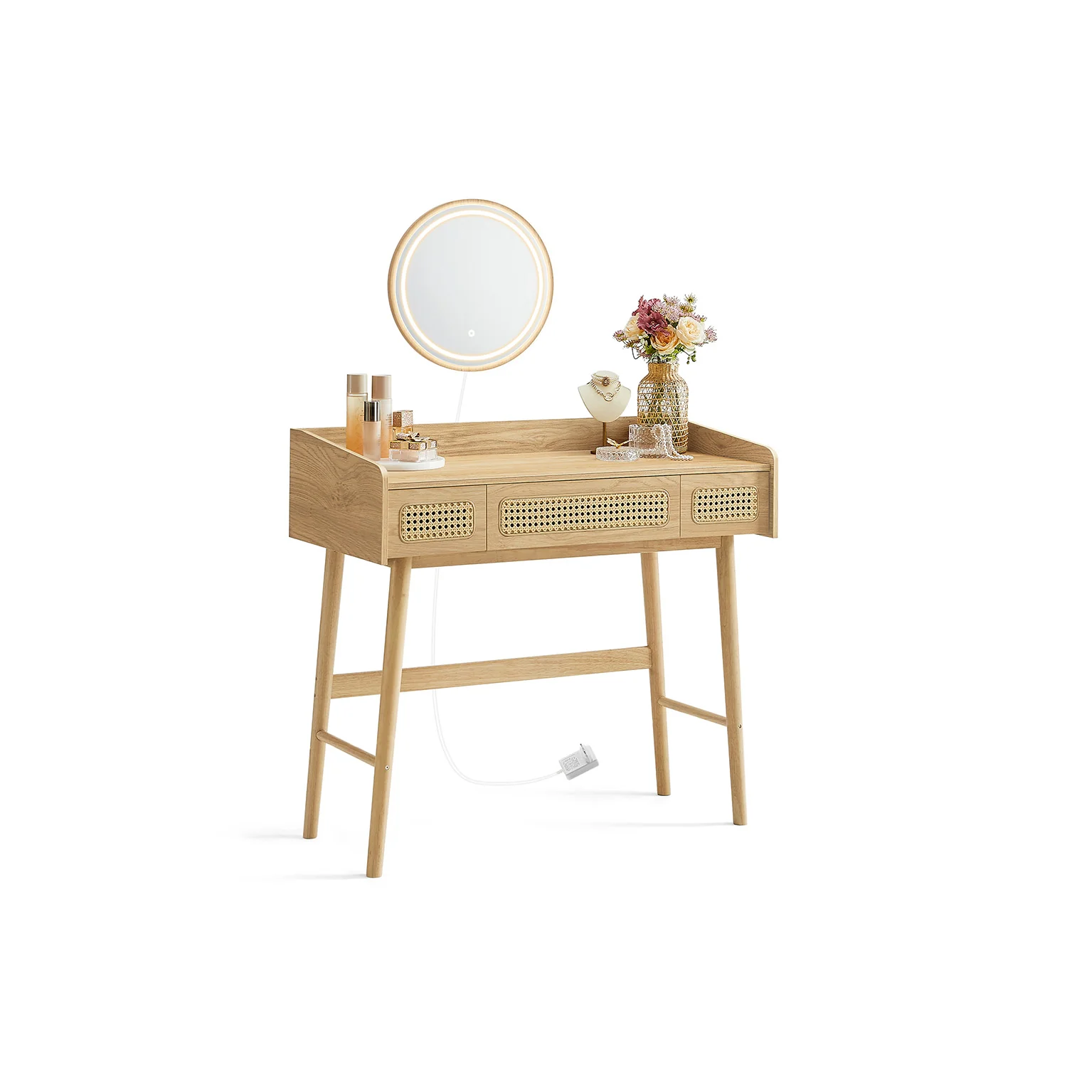 BOHOVEN Collection - coiffeuse avec miroir 3 tiroirs lumière