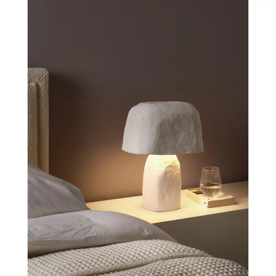 CARRASCO - Tafellamp - Wit - Papier-mach&eacute;