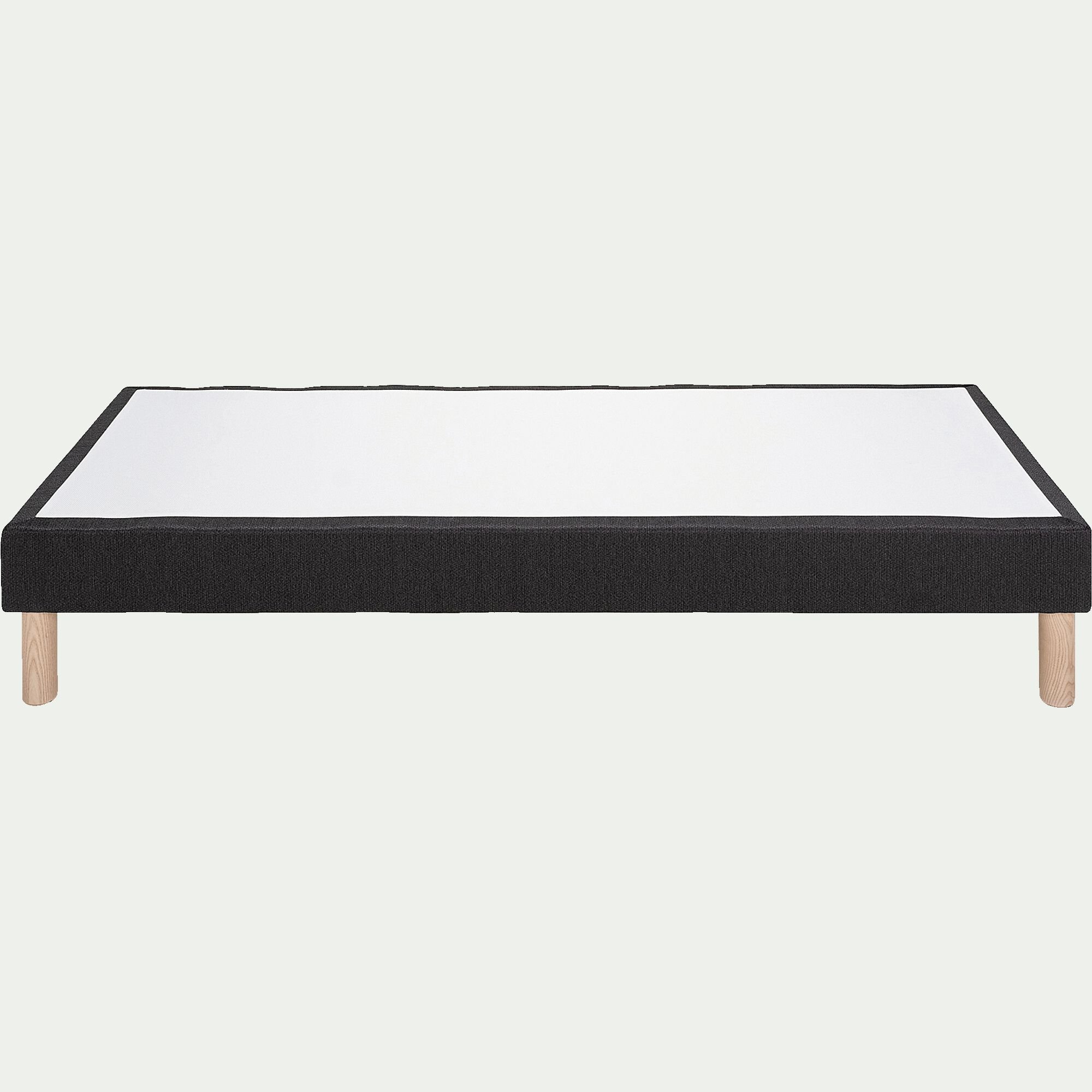 SORMIOU - Sommier tapissier 90x200cm gris anthracite