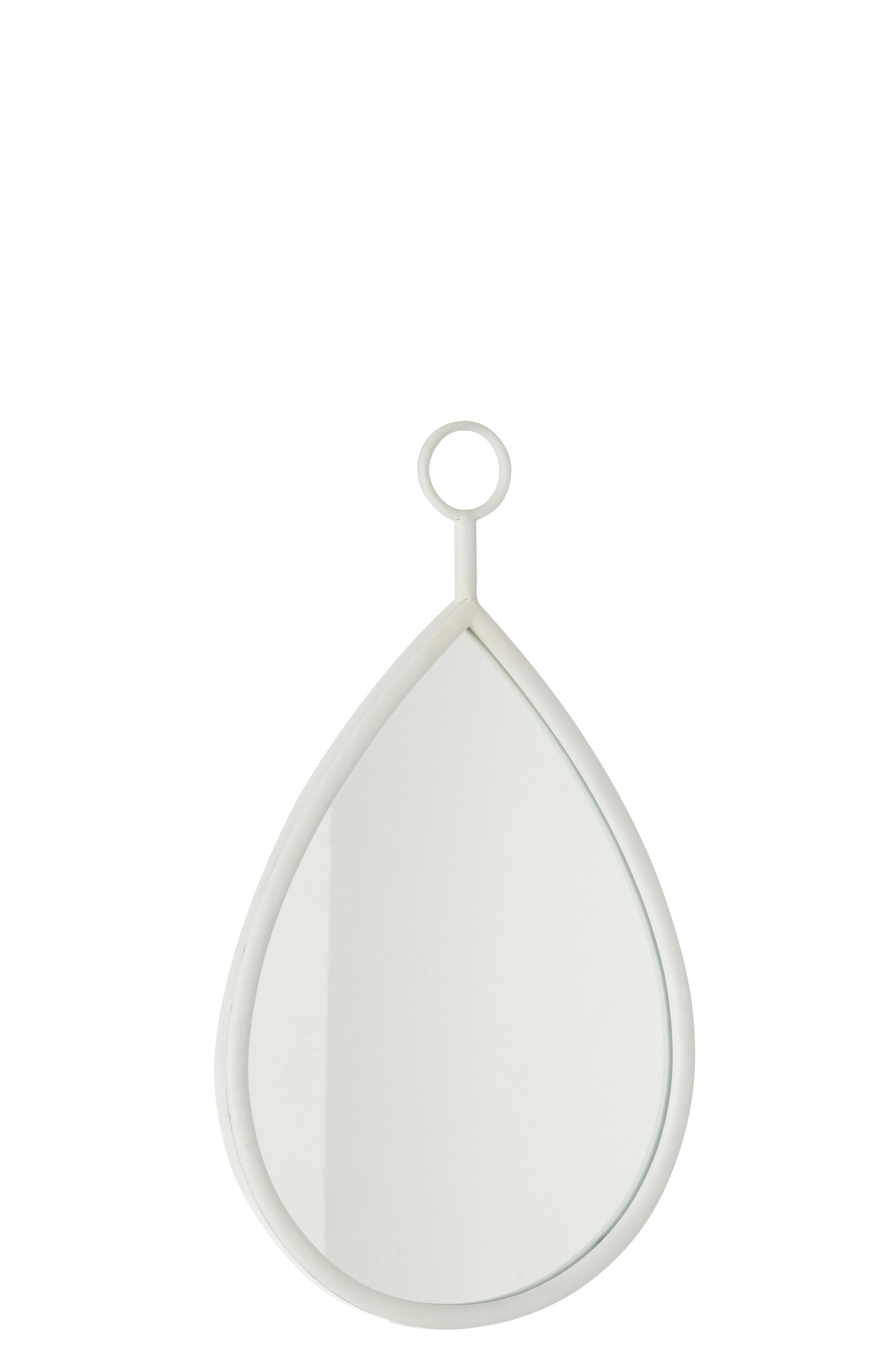 J-Line spiegel Drop - glas - wit - small - 30.5 x 53.5 cm
